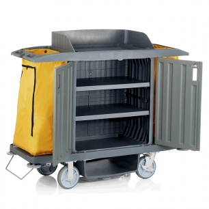 Камериерска количка с 2 коша за пране, 154х54х130см, 38кг - WAS