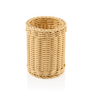 Полипропиленов панер за прибори, ф12см, h15cm, светло бежово, Weaver Pro - WAS