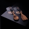 Лъжица за сервиране, дърво/силикон, 30,5см, основа: 9,5x6,5см, LET’S COOK – WAS
