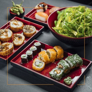 Меламинова купа Bento черно/червено ф7,5см 40мл ASIA PLUS - APS