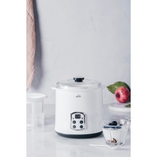 Електрически уред за приготвяне на йогурт / кисело мляко, 20W, 220-240V, 50/60Hz, ф20x23см, 2л, 1,17кг, MAXI - Lacor