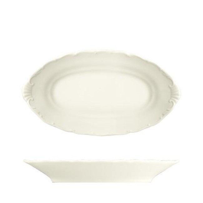 Порцеланово овално плато 26x14,2см h3,8см VERONA IVORY - G.Benedikt