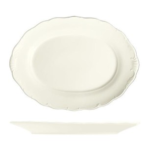 Порцеланово овално плато 32x22,5см h2,6см VERONA IVORY