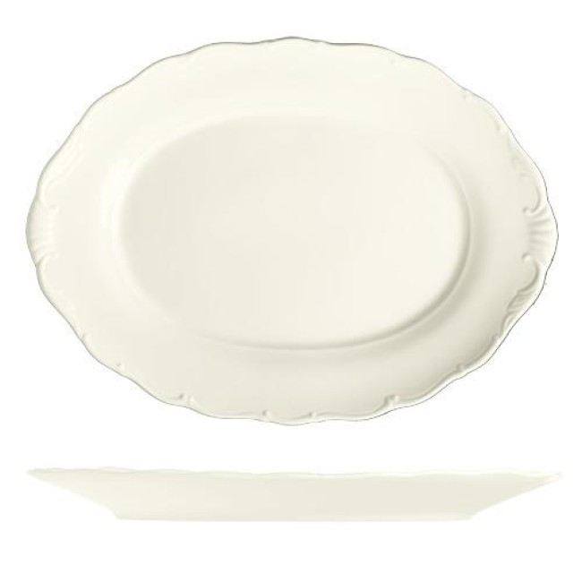 Порцеланово овално плато 36x26см h3,9см VERONA IVORY - G.Benedikt