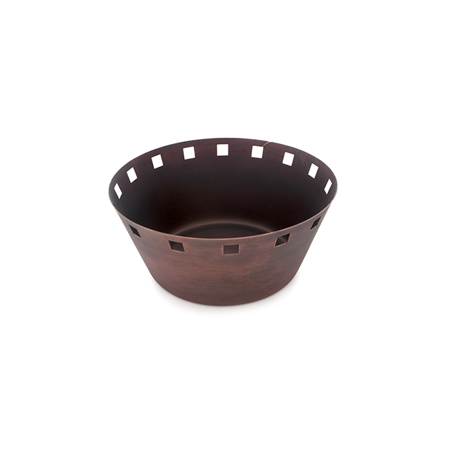 Метален панер за хляб кръгъл голям(20.25x9см)-SG-95321(B) ANTIQUE - Horecano