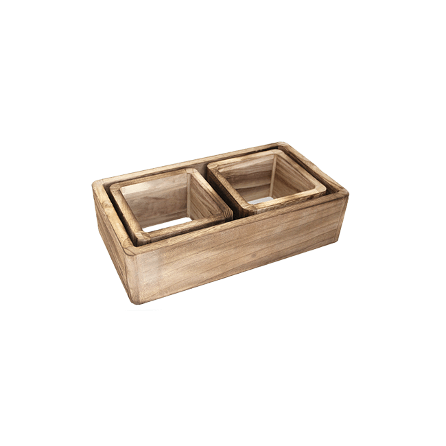 Дървени стойки за блок маса 1+2 бежови  1  * 39x12x10см + 2 * 16x16x10см  CN-(181157) - Horecano
