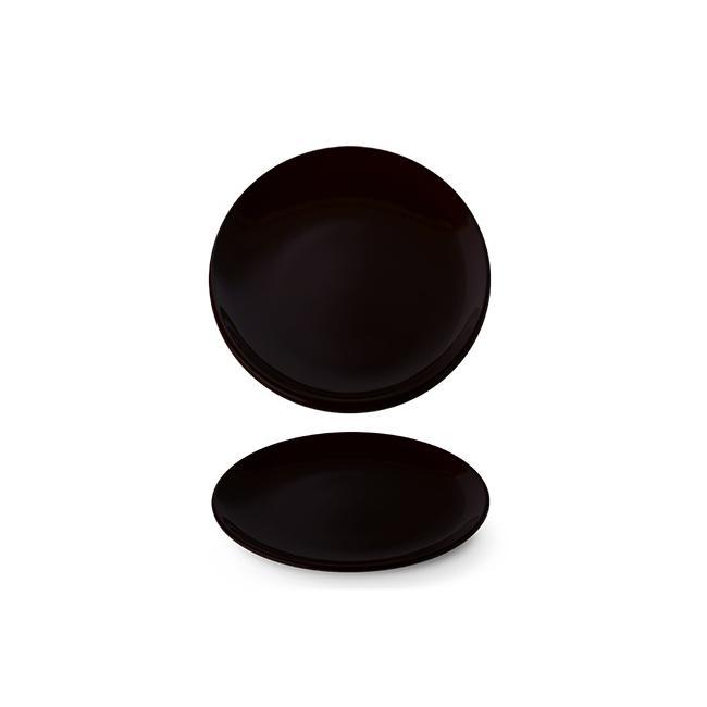 Порцеланова чиния плитка ф21см h2,3см  LE CHOCO NOIR - Suisse Langenthal