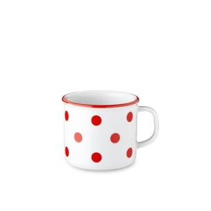 Порцеланова чаша / канче 8,9см h7,8см 250мл с червени точки RETRO MUGS - G.Benedikt