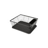 Метален сушилник за съдове на  1 етаж  36,3x30,2x14,5см G-MATT BLACK-(23259-001) - Horecano