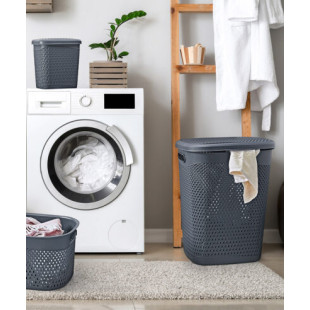 Пластмасов кош за дрехи 55л 44,8x38,9x56,5см антрацит HOME-(TRN-171-04) - Horecano