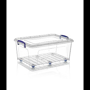 Пластмасова кутия контейнер плитка с колела 30л 55x37x24,5cм DUNYA-(30157)