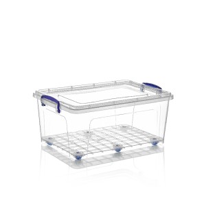 Пластмасова кутия контейнер плитка с колела 30л 55x37x24,5cм DUNYA-(30157)