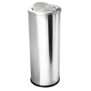 Иноксов кош за отпадъци с люлеещ капак 25x25x61cм. G-(89008-002) - Horecano