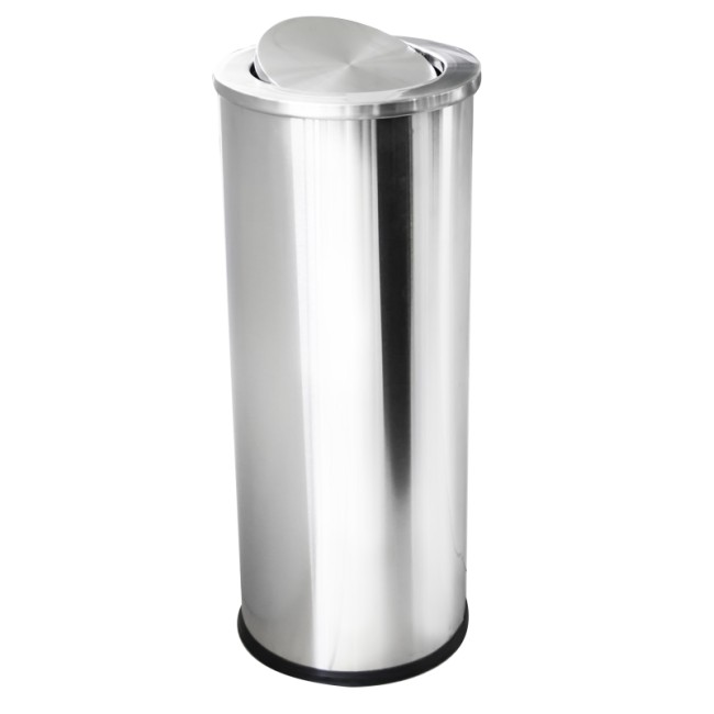 Иноксов кош за отпадъци с люлеещ капак 25x25x61cм. G-(89008-002) - Horecano