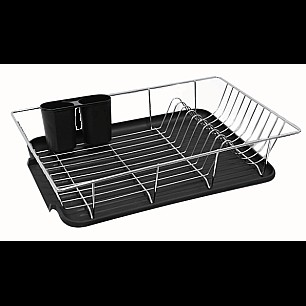 Иноксов стелаж за чинии на  1 етаж   черен 30x48x10см. G-(90357-001-B) - Horecano
