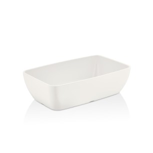 Меламинова купа бяла   GN 1/4 - h7,5см 26,5х16,2см  