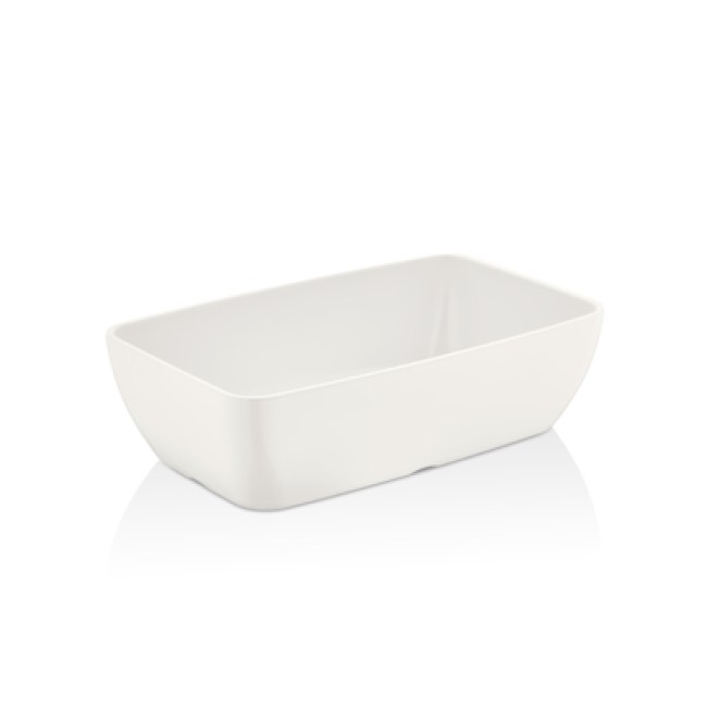 Меламинова купа бяла   GN 1/4 - h7,5см 26,5х16,2см  