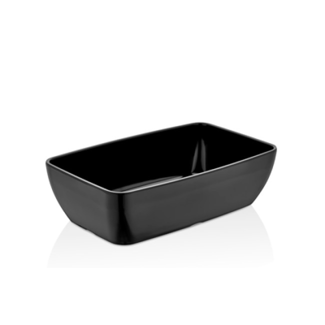 Меламинова купа черна GN 1/4 - h7,5см 26,5х16,2см   
