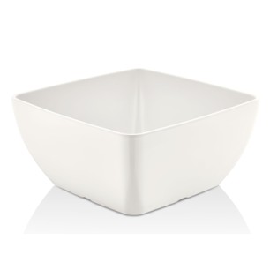 Меламинова купа  квадратна бяла 19x19x9см 