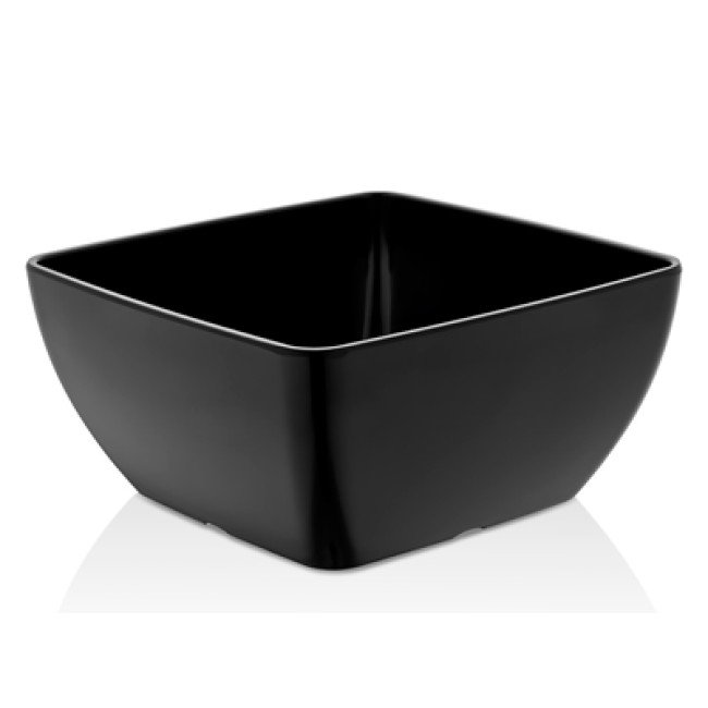 Меламинова купа  квадратна черна  19x19x9см 