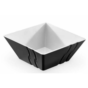 Меламинова купа  квадратна черна  24x24x10см  3.28л LUXOR BICOLOR(23024)KN - Kulsan