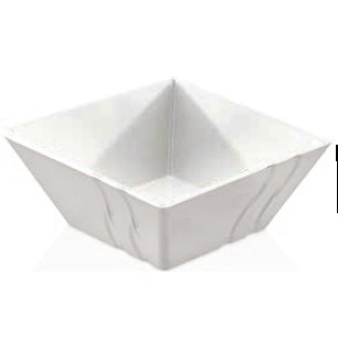 Меламинова купа  квадратна бяла  13,8x13,8x5,8см  LUXOR (23014)KN - Kulsan