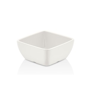 Меламинова купичка квадратна бяла  9x9x4см 