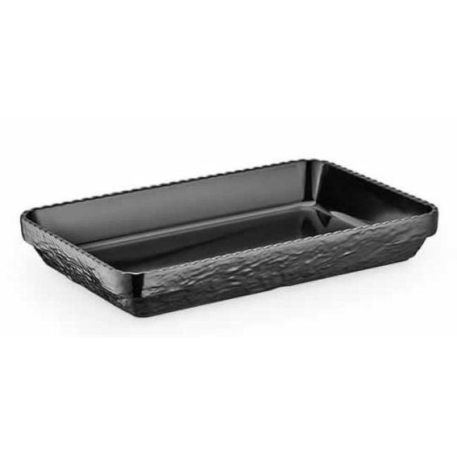 Меламиново плато  правоъгълно  черно  24x35,6x5,2см  OLIE (21136)KN - Kulsan