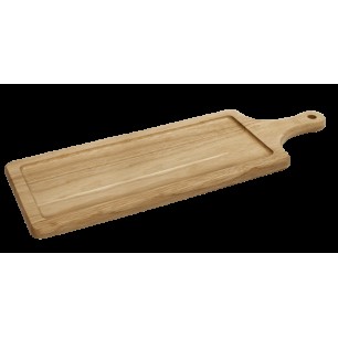 Дървена дъска  за сервиране с дръжка правоъгълна 49x17xh2см (0698-2) - Horecano