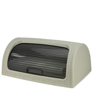 Кутия за хляб 41,4x26,9xh18,1см PVC ратан бежова DUNYA-(05330)