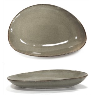 Плато овал дълбоко 35см  ANTIQUE-GREY (TR0005-14G) - Horecano