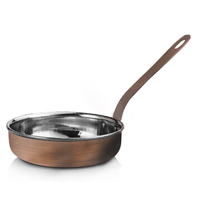 Метално мини тиганче с медно покритие 15.50 x 4 см - 600 мл (SG-95256(B)) ANTIQUE - Horecano