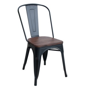 Стол 51x44x85,5см  метал/дърво (M818C) ANTIQUE - Horecano