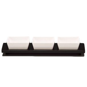 Дисплей за сервиране с 3 квадратни купички 10x32x5,5см  (ZCP 547)AN - Alkan