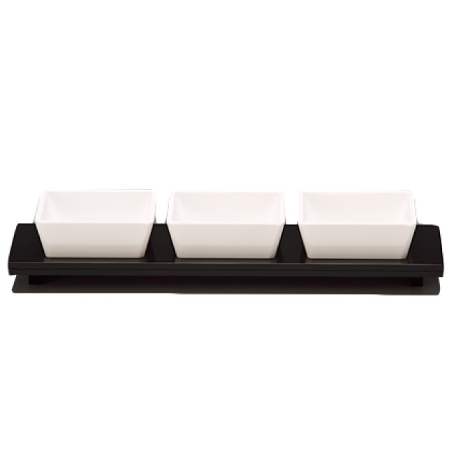Дисплей за сервиране с 3 квадратни купички 10x32x5,5см  (ZCP 547)AN - Alkan
