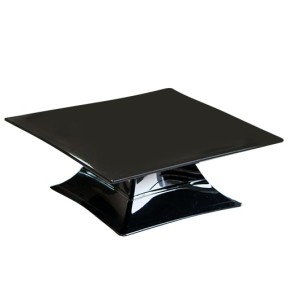 Поликарбонатно плато квадратно на столче черно  30x30xh10.5см (ZCP 628-3)AN - Alkan