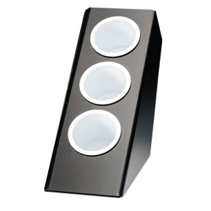 Поликарбонатна стойка за прибори вертикална малка черна 14,5x27x28,5см. (ZCP 644-3)AN - Alkan