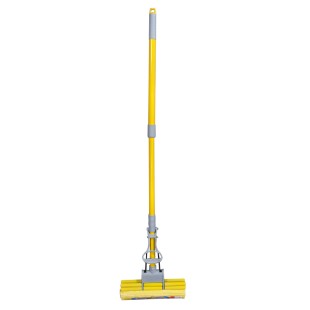 Моп двоен  с гъба и телескопична подвижна дръжка 125x27см  BABADO-YELLOW (KD-16-P04)