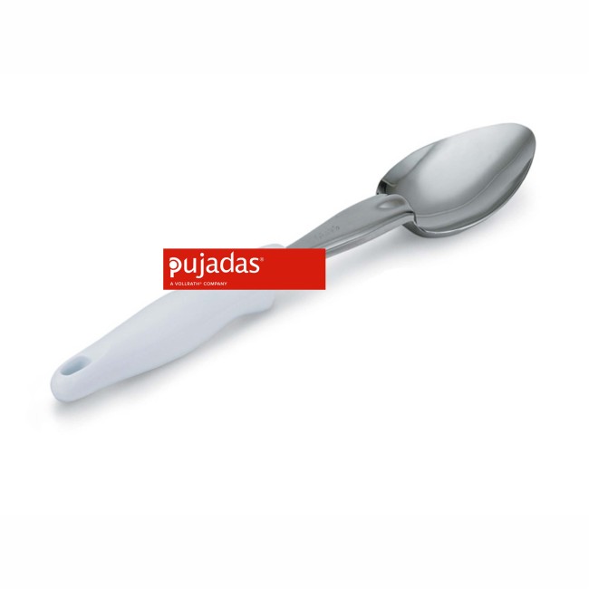Иноксова лъжица  с бяла дръжка  35см  до 232 градуса - Pujadas