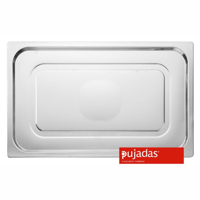 Иноксов плосък  капак за гастронорм без дръжка 1/2  - Pujadas