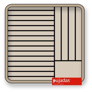 Кошница за 19бр. чинии ф28-30,5см, мах h2,5см - Pujadas