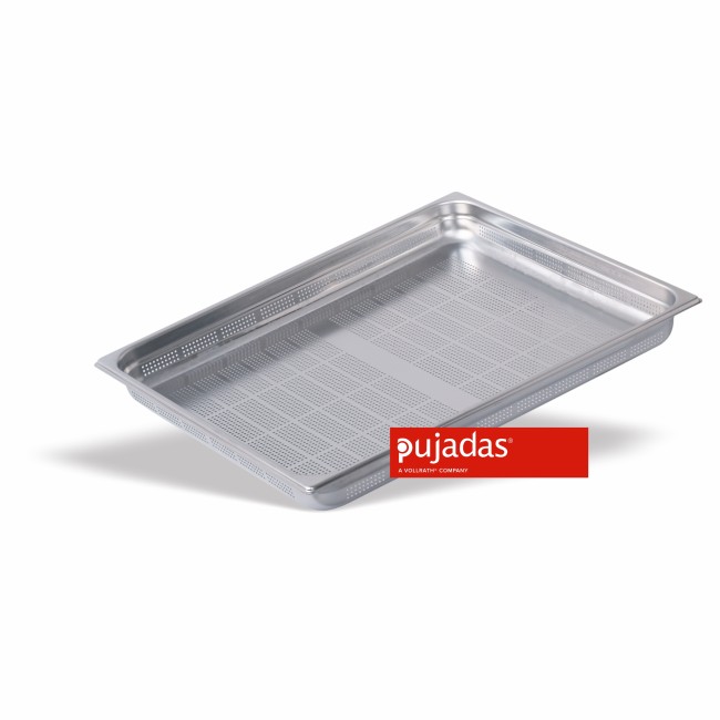 Иноксов перфориран гастронорм 2/1 200мм, 650х530мм  18/10 - Pujadas