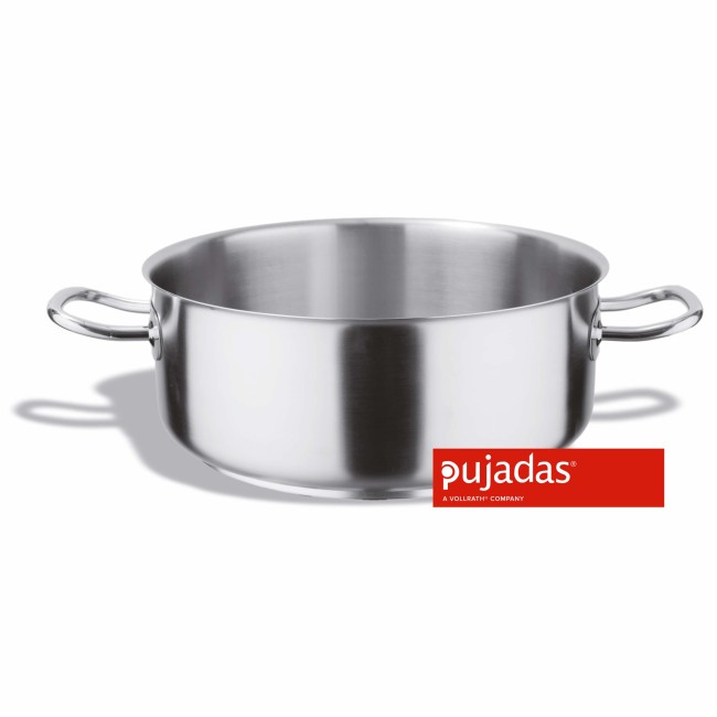 Иноксова тенджера без капак SS ф28см 6,7л h11см - Pujadas