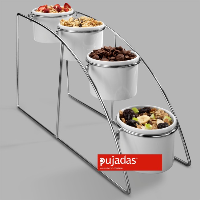 Иноксова стойка  за 4 купи 19х52,5х32,5см - Pujadas