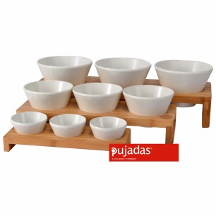 Бамбукова  стойка за 3бр  купи h3,5см   29х11см - Pujadas
