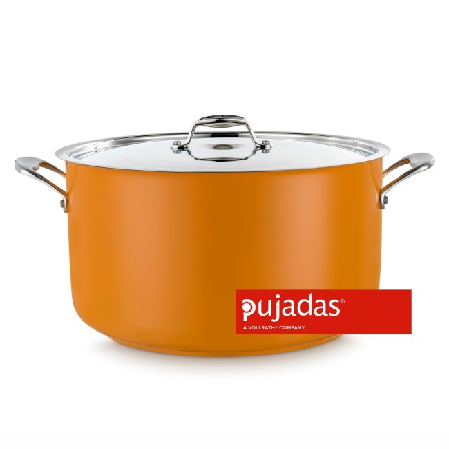 Иноксова тенджера жълта   ф24см  h14см 5,8л  18/10  COOL LINE  - Pujadas