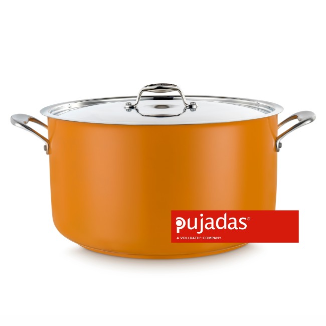 Иноксова тенджера жълта  ф28см  h16см  9,5л  COOL LINE  - Pujadas
