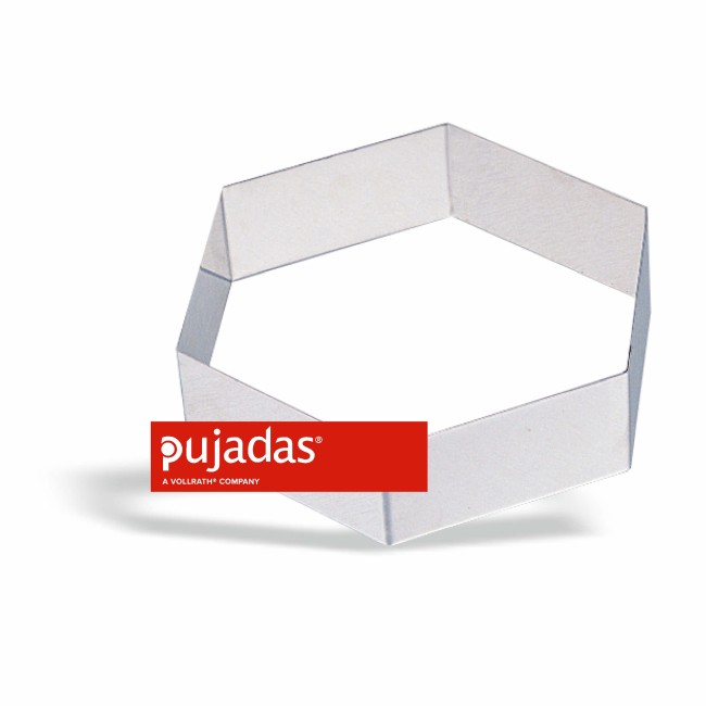 Иноксова форма за блат шестоъгълна 24см, h4,5см - Pujadas