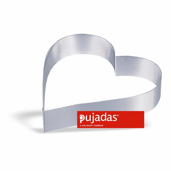 Иноксова форма за блат сърце 8см, h4,5см - Pujadas