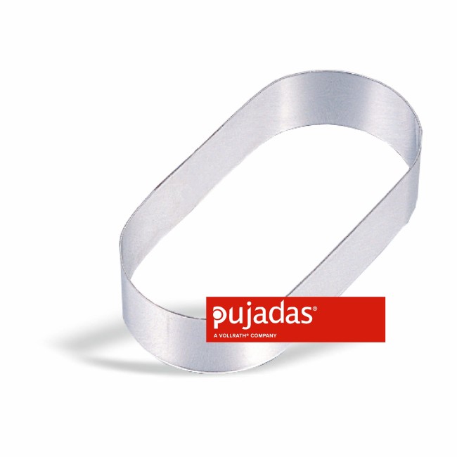 Иноксова форма за блат овал 25х11,2см, h4,5см - Pujadas